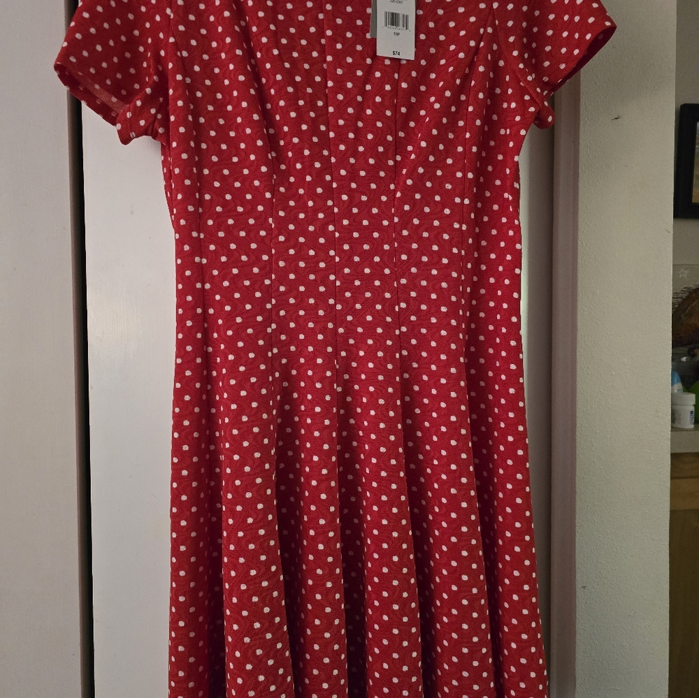 Danny & Nicole Red and Ivory Dress